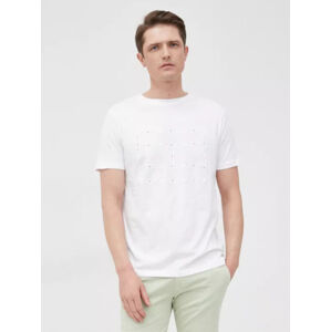 Tommy Hilfiger pánské bílé tričko - L (YBR)